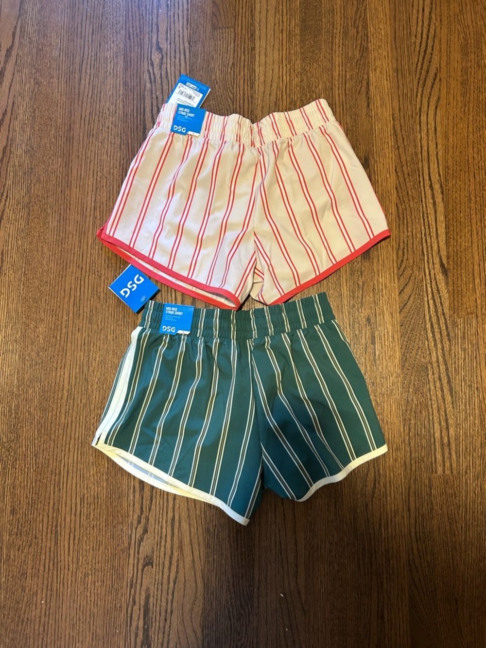 DSG Stride Shorts Bundle Girls M Striped Athletic Running Shorts NWT - Picture 2 of 13